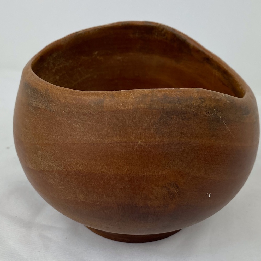 Vintage Handmade Black Cherry Bowl Signed